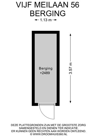 Floorplan - Vijf Meilaan 56, 2321 RM Leiden